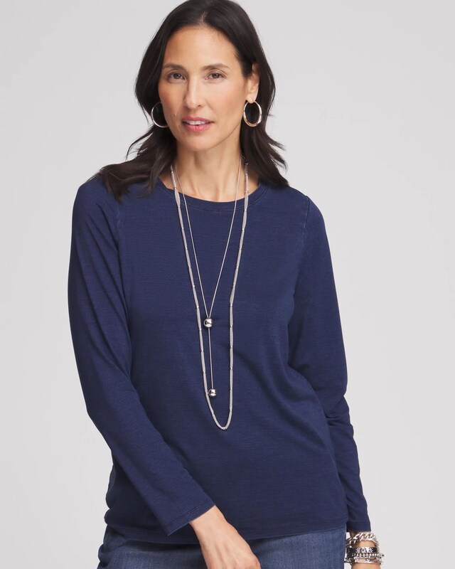Touch of Cool Denim Long Sleeve Tee